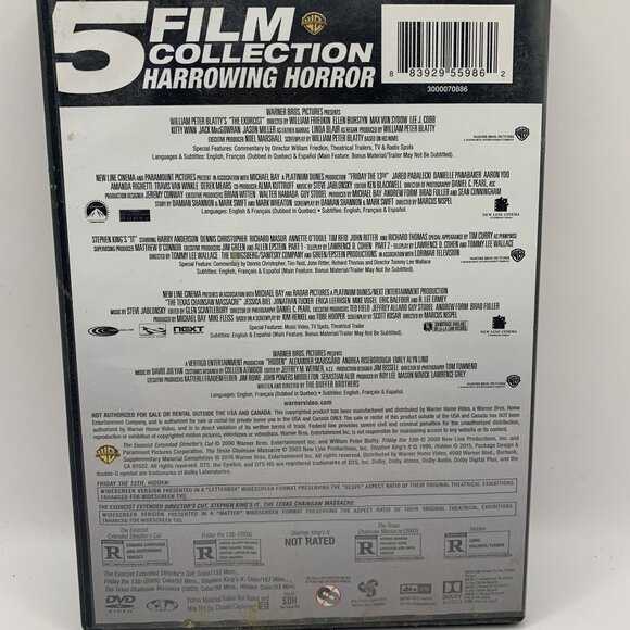 5 Film Collection: Harrowing Horror DVD Rated R Widescreen - Picture 2 of 4